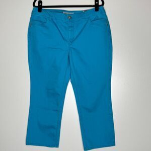 Chico's Teal Cropped Ankle Pants